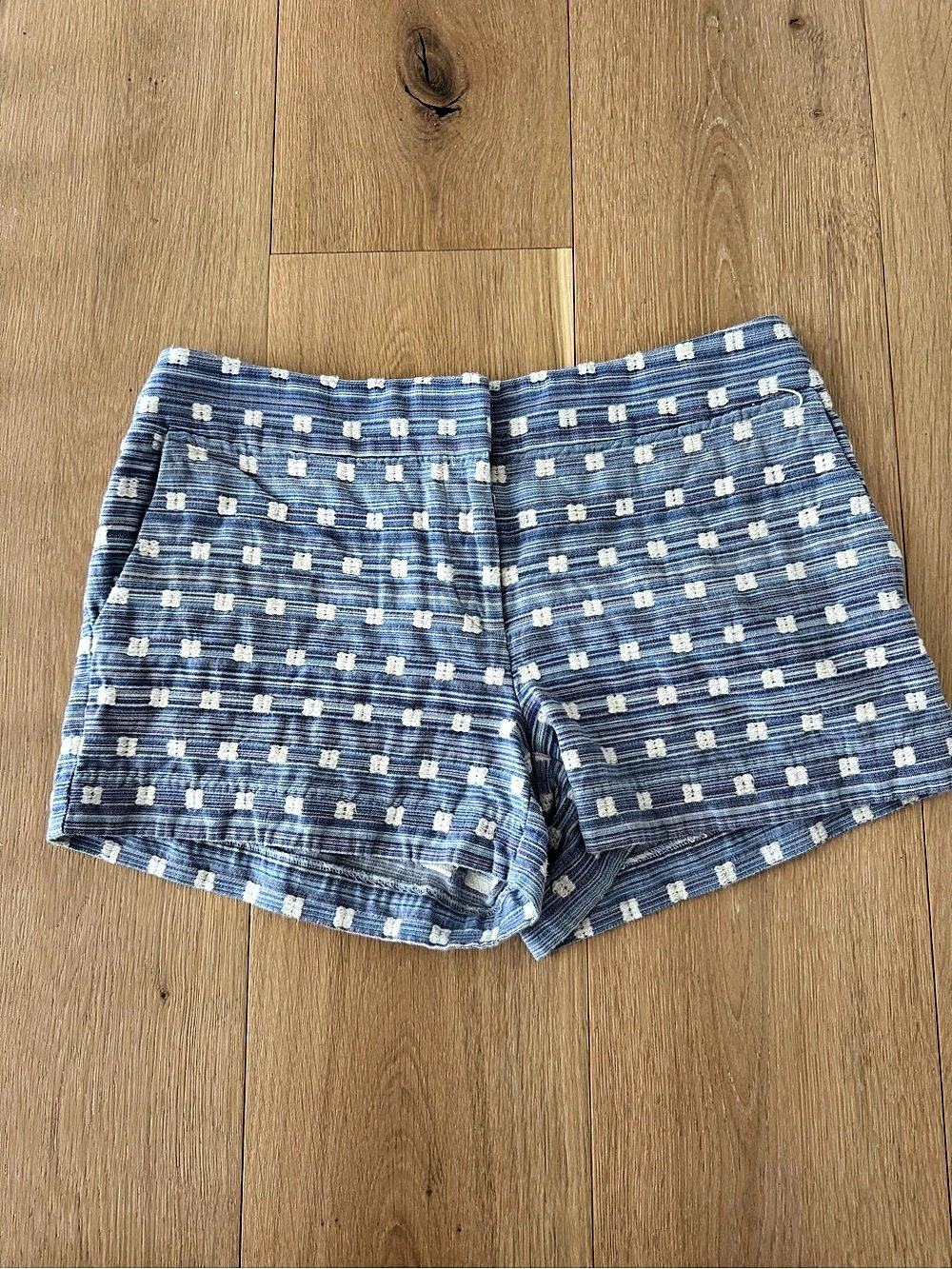 LOFT Blue & White Geometric Shorts